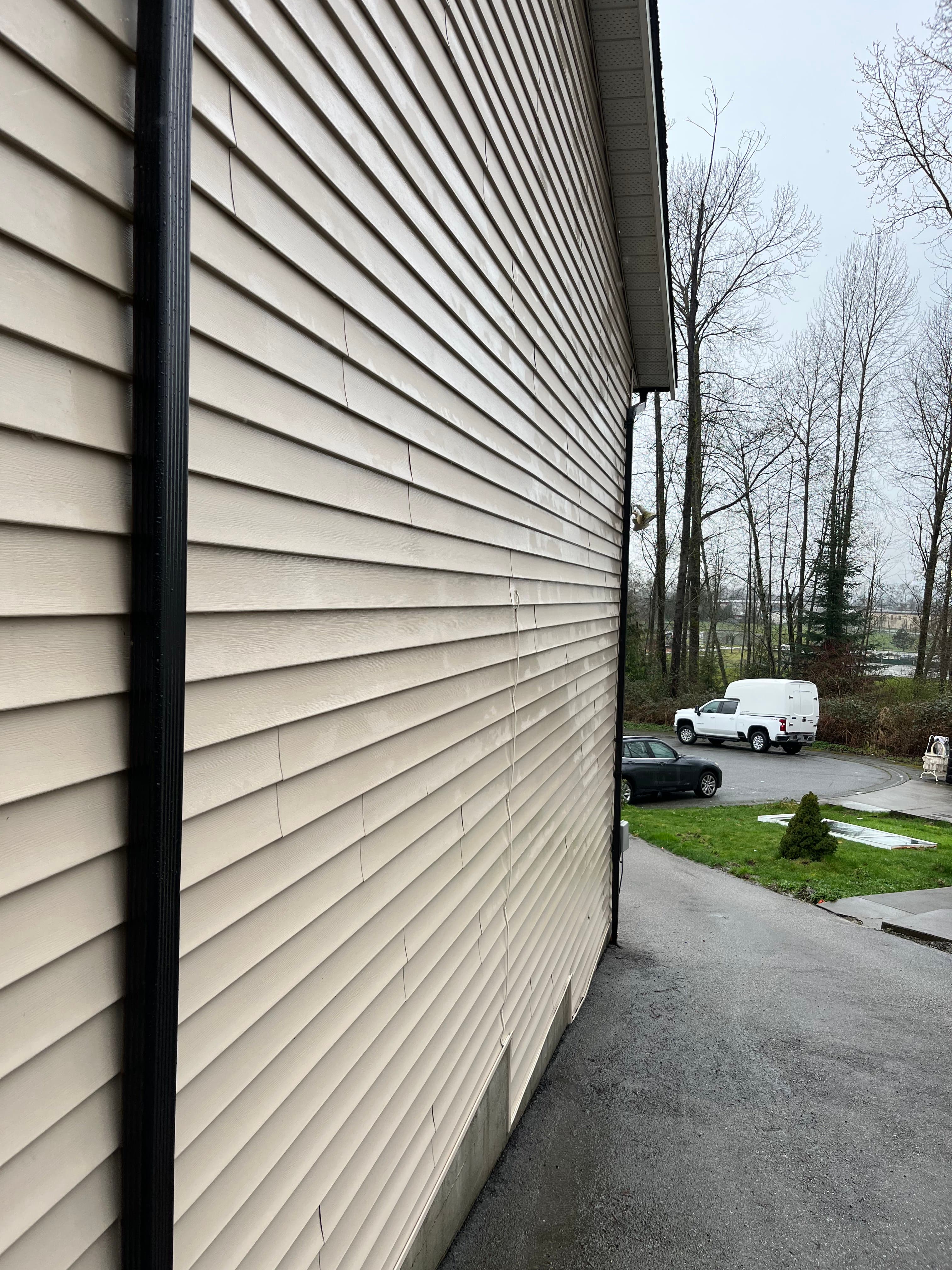 After pressure washing